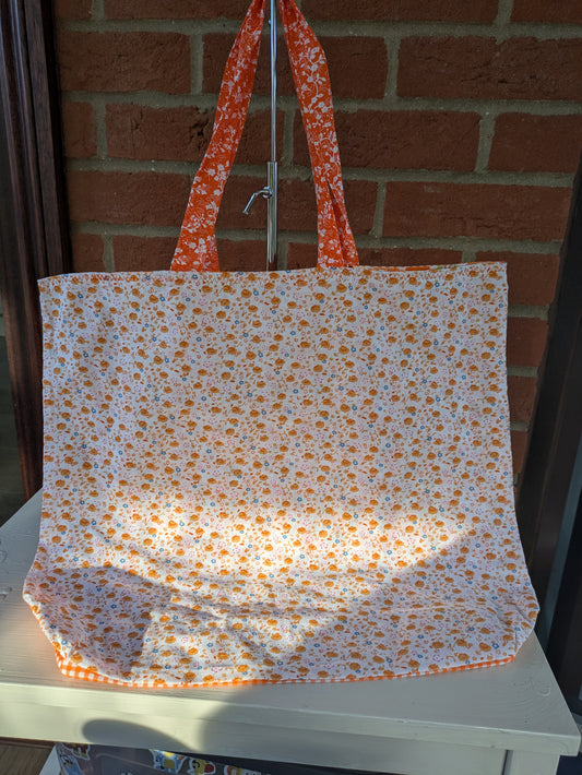 Orange tote bag