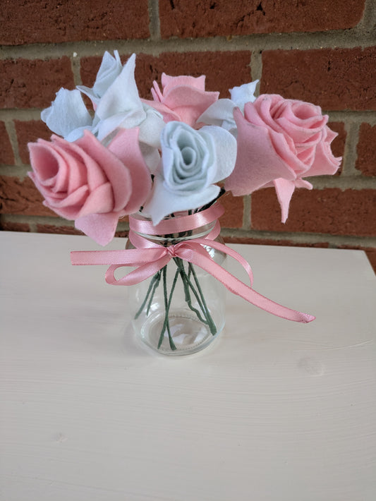 Gorgeous pink and white roses