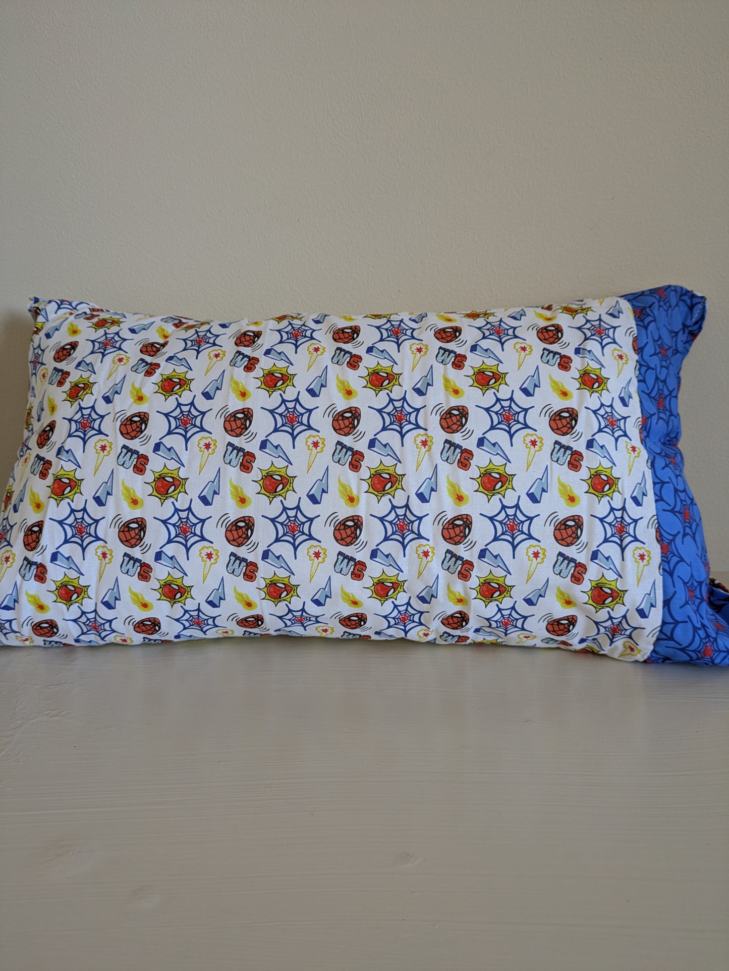 Spiderman patchwork cushion