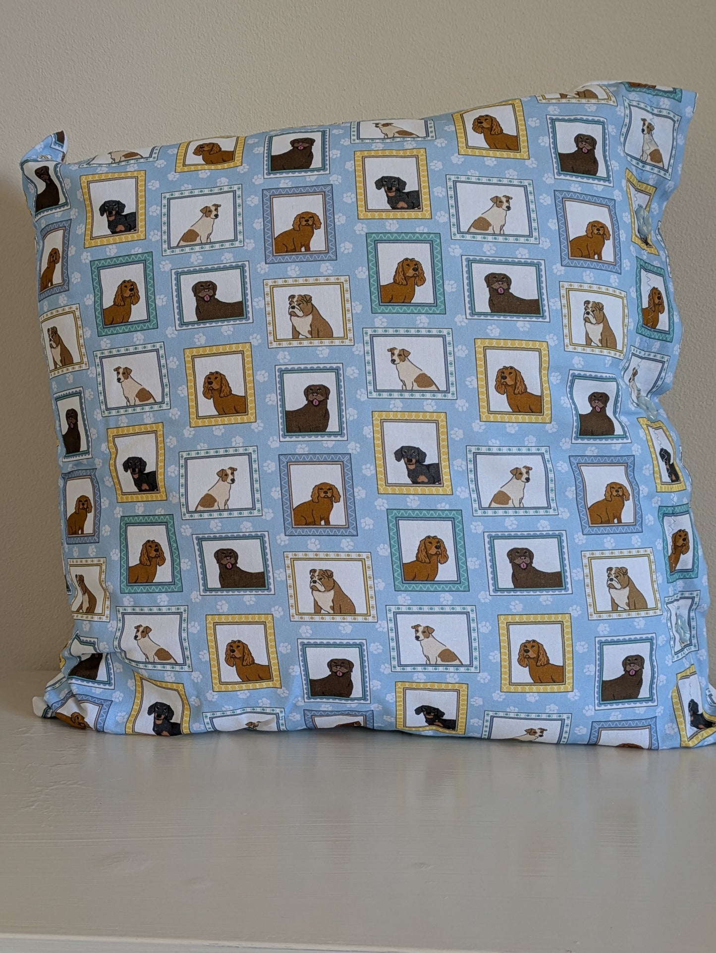Dog print cushion