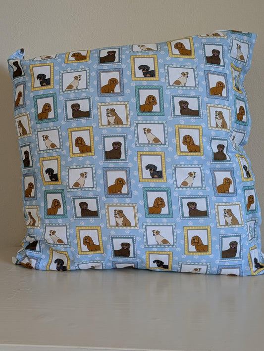 Dog print cushion