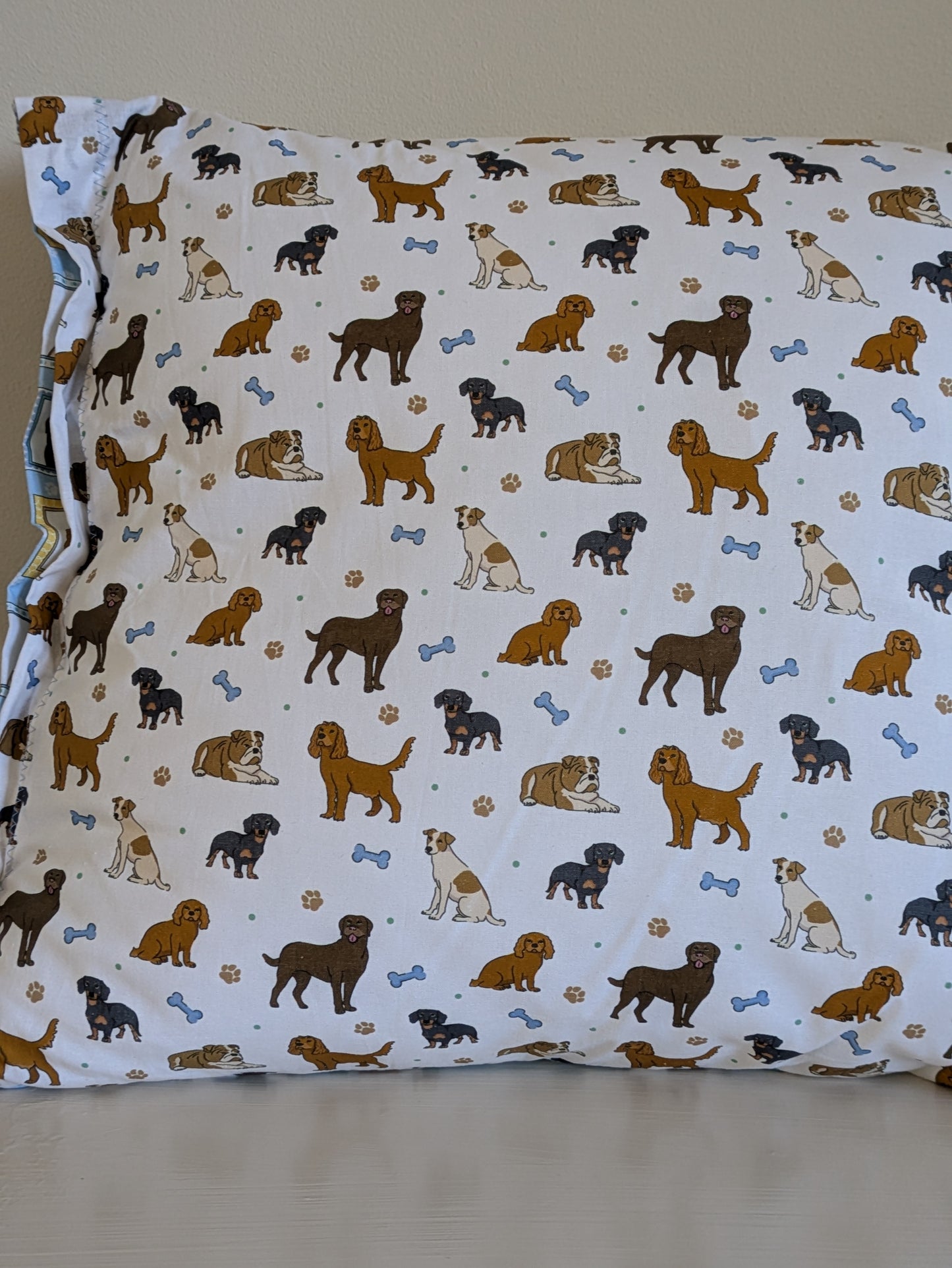 Dog print cushion