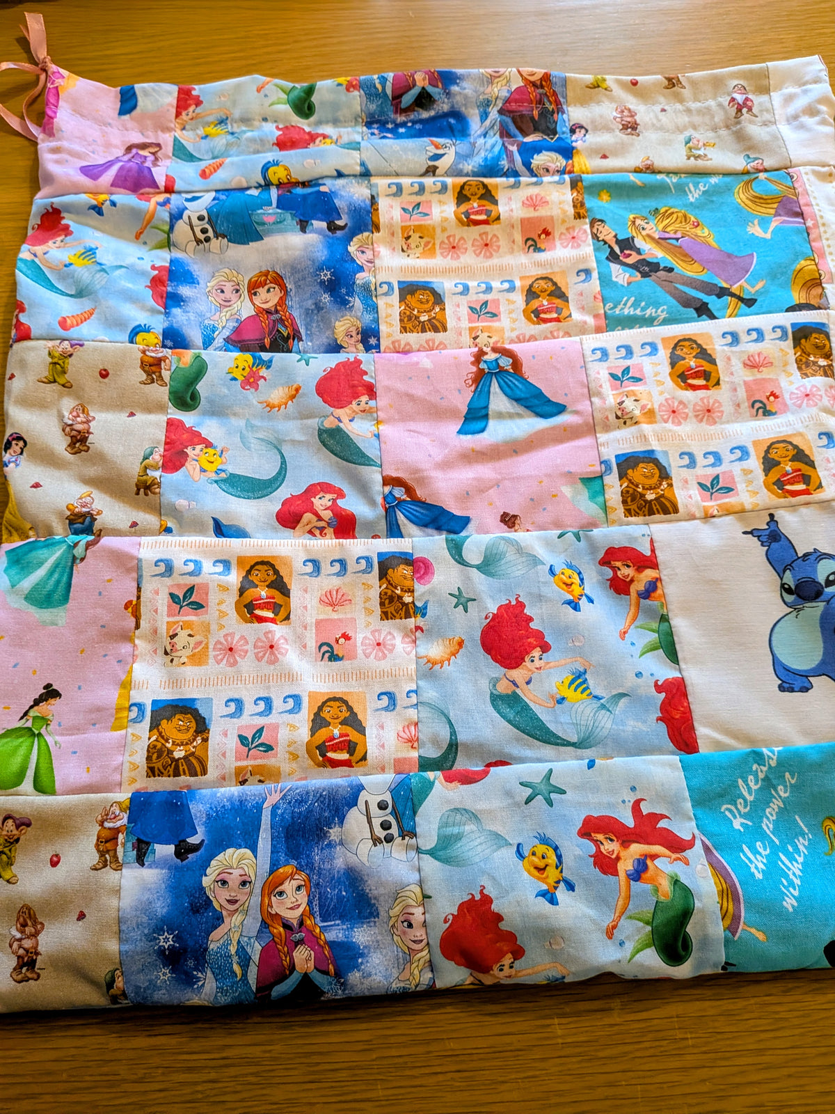 Patchwork Princess Drawstring Bag 💜🩷