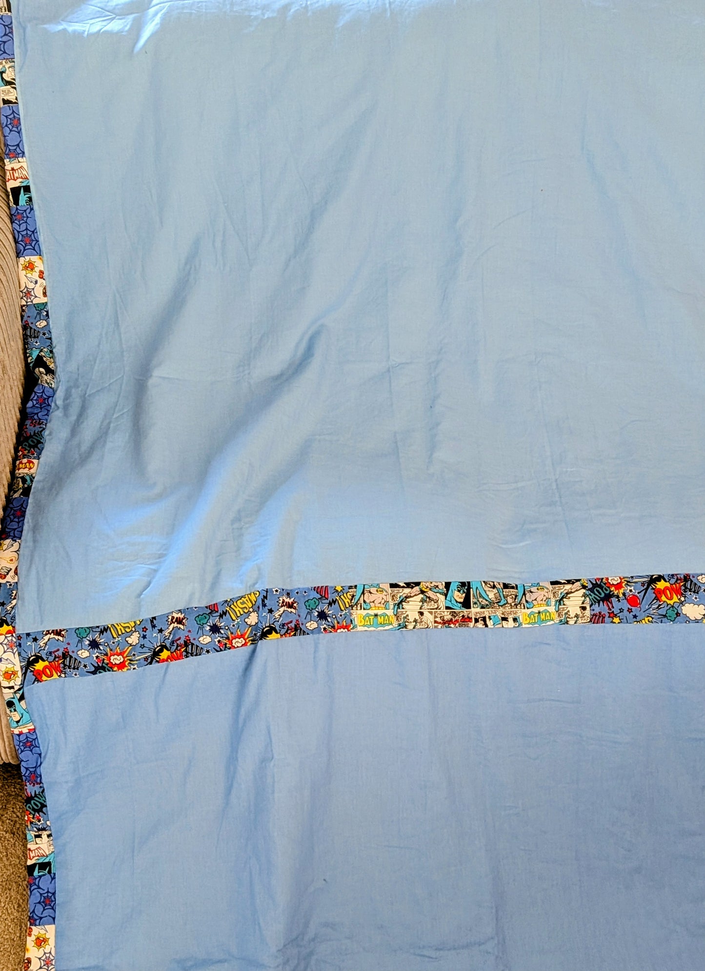 Superhero patchwork quilt